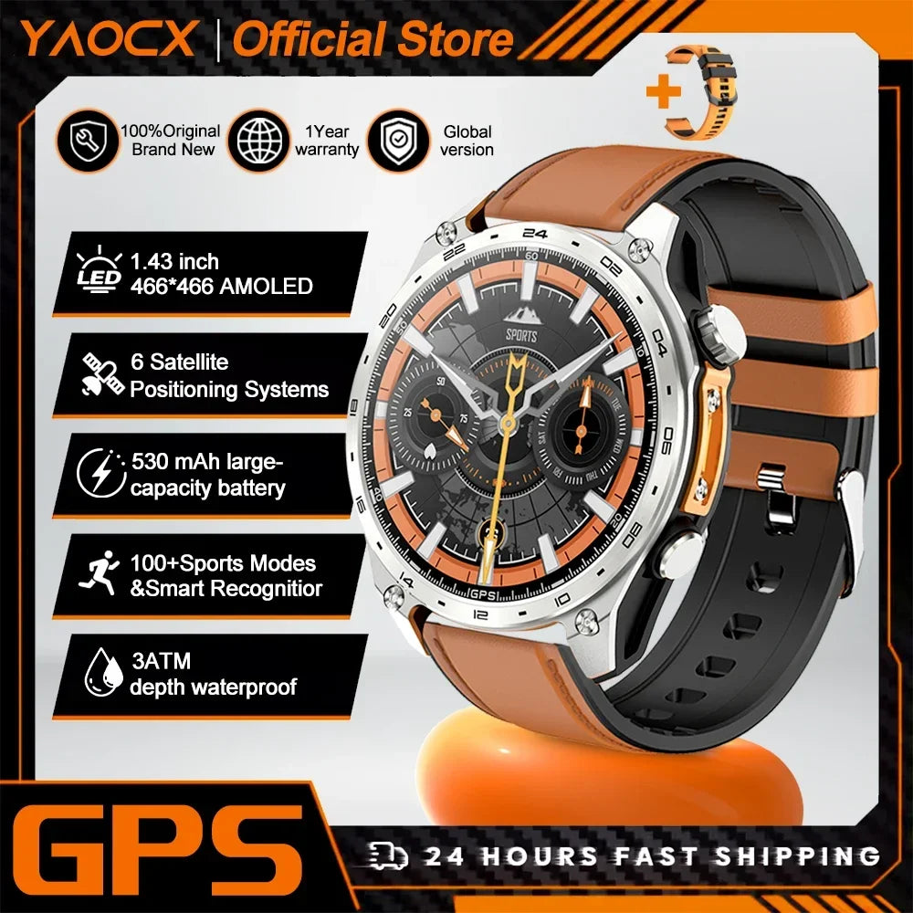 Active Smart Fit Navigator Watch — Built-in GPS Maps, MP3, Compass & 3ATM