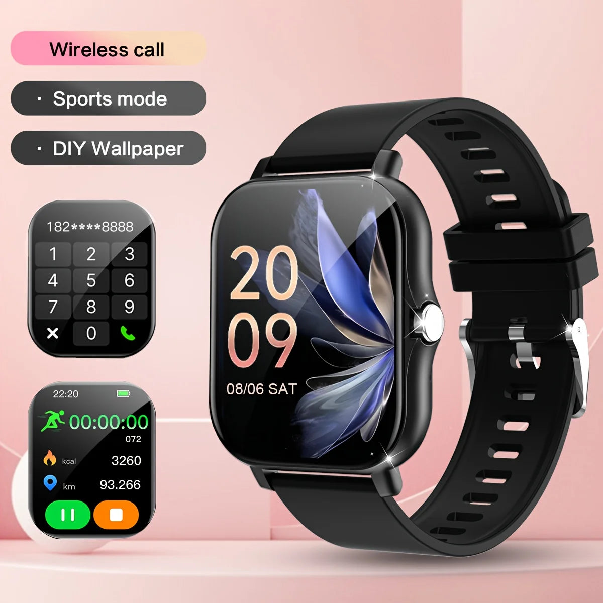 Active Smart Fit Luxe Watch — Touchscreen, Calls & Music for Men & Women