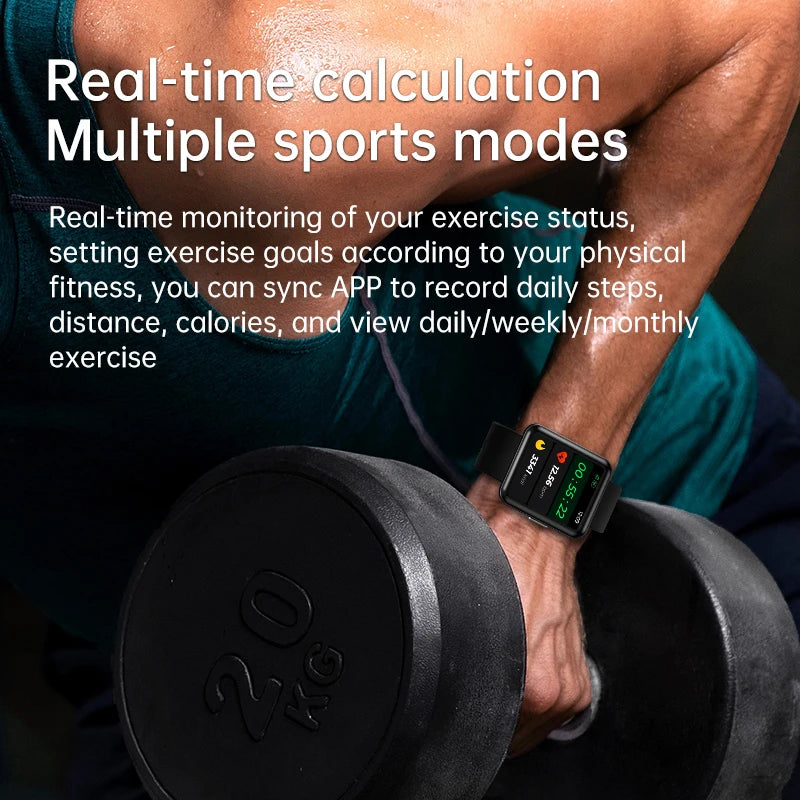 Active Smart Fit Health Watch — Body Temp, Heart Rate & Blood Pressure Monitor