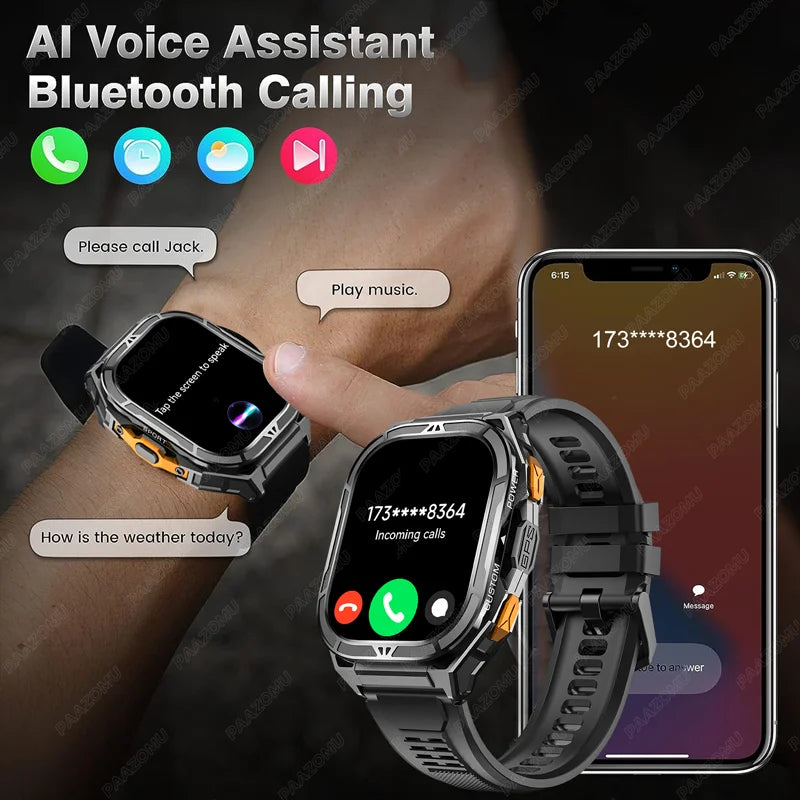 Active Smart Fit GPS Ultra Watch — 1.96" AMOLED, 5ATM Waterproof & Bluetooth Call