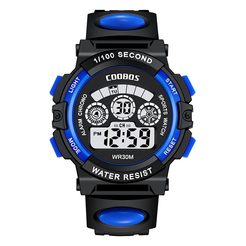 Active Smart Fit Kids LED Watch — Waterproof, Luminous Digital Sport Watch for Boys & Girls