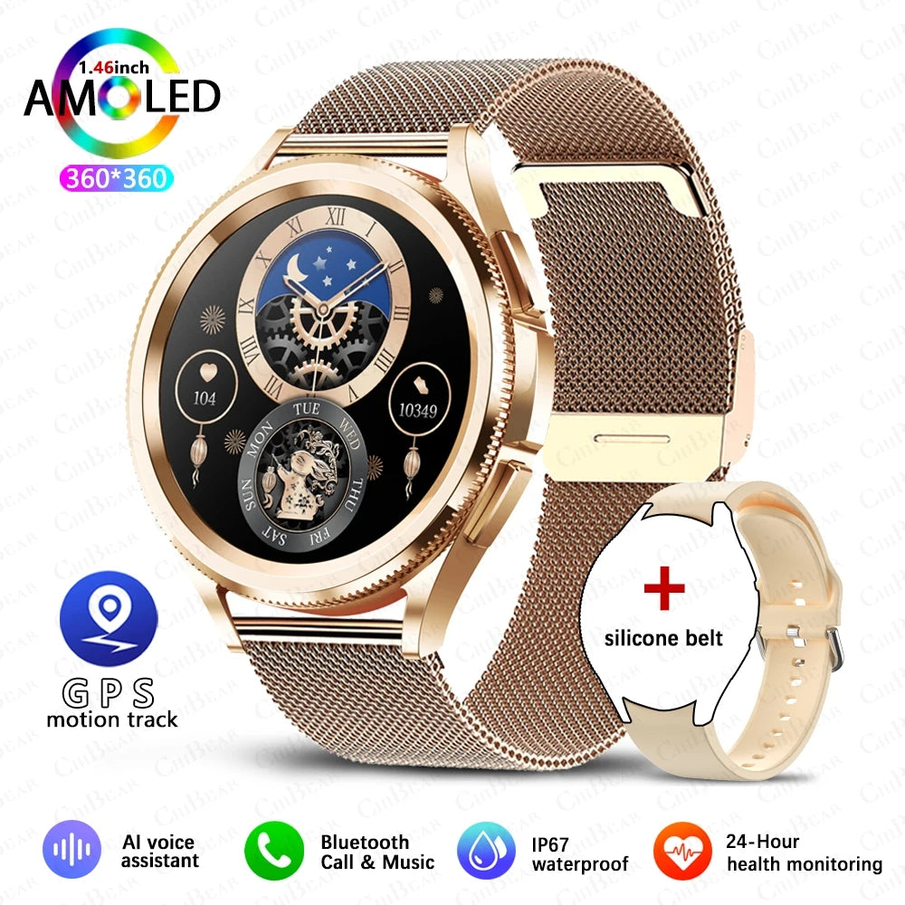 Active Smart Fit Classic Watch — Bluetooth Call, Full Touch Screen & Health Monitor