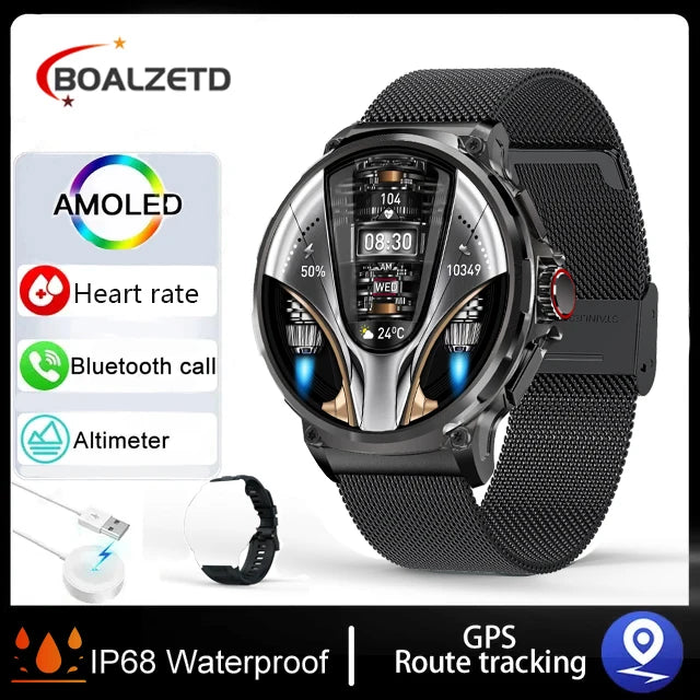 Active Smart Fit GPS Pro Watch — 1.85" HD, Bluetooth Call & Heart Monitor