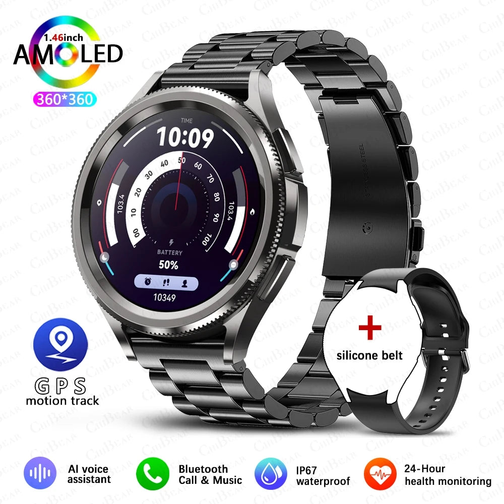 Active Smart Fit Classic Watch — Bluetooth Call, Full Touch Screen & Health Monitor