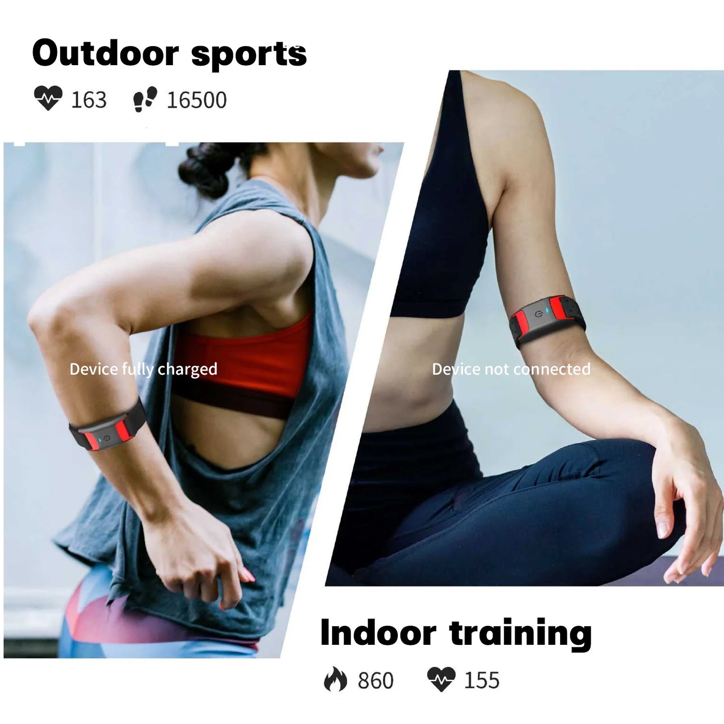 BLE & ANT+ Heart Rate Armband — Peloton, Garmin & Wahoo Compatible