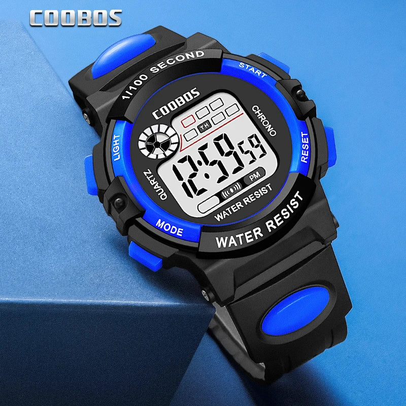 Active Smart Fit Kids LED Watch — Waterproof, Luminous Digital Sport Watch for Boys & Girls