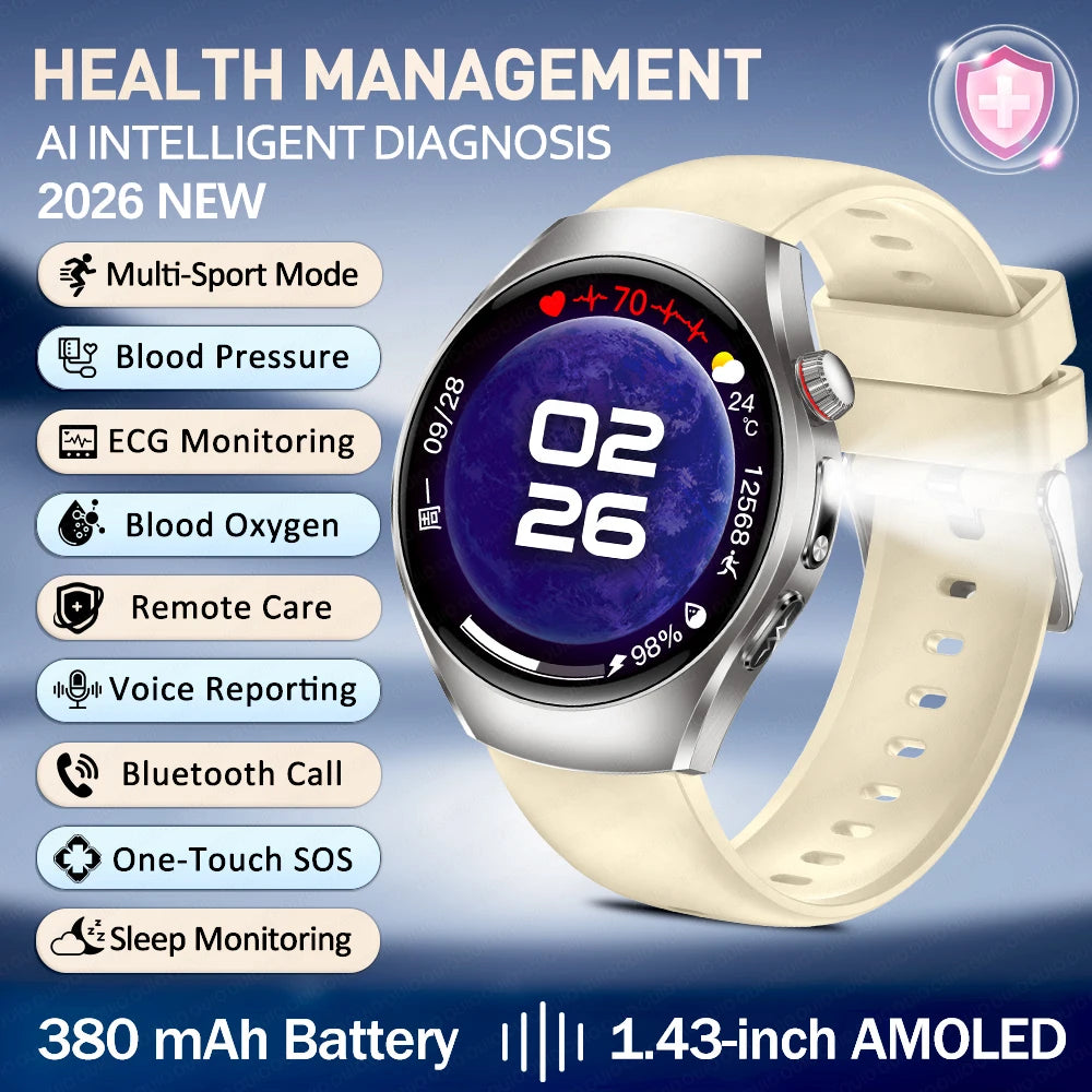 New ECG Smart Watch Micro Physical Examination Uric Acid Exercise Heart Rate Blood Pressure Blood Lipid BT Call Health Watch