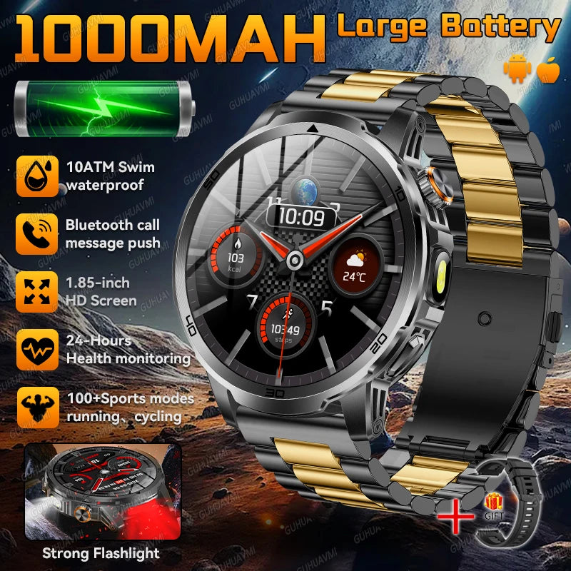 Active Smart Fit Pulse Watch — 1.85" Full Touch, Bluetooth Call & Fitness Tracker