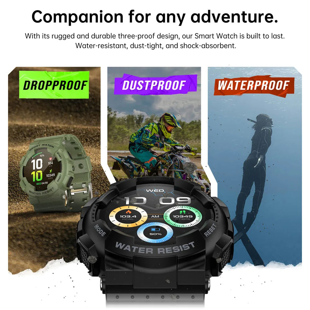 Active Smart Fit Korean Style Watch — BT Call, Fitness Tracker & Health Monitor