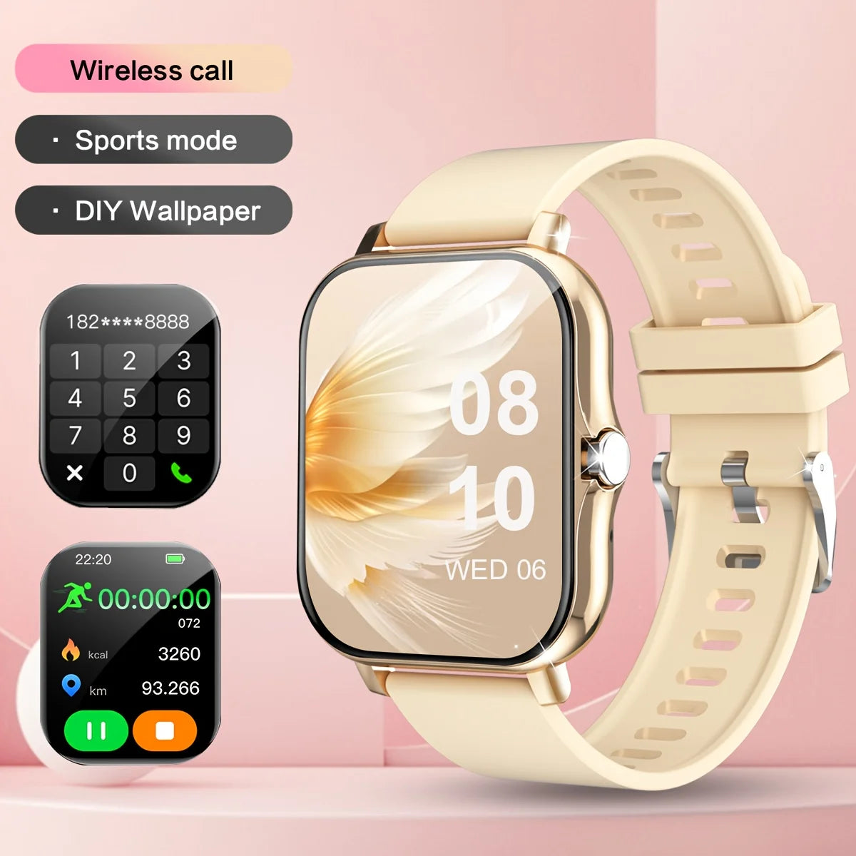 Active Smart Fit Luxe Watch — Touchscreen, Calls & Music for Men & Women