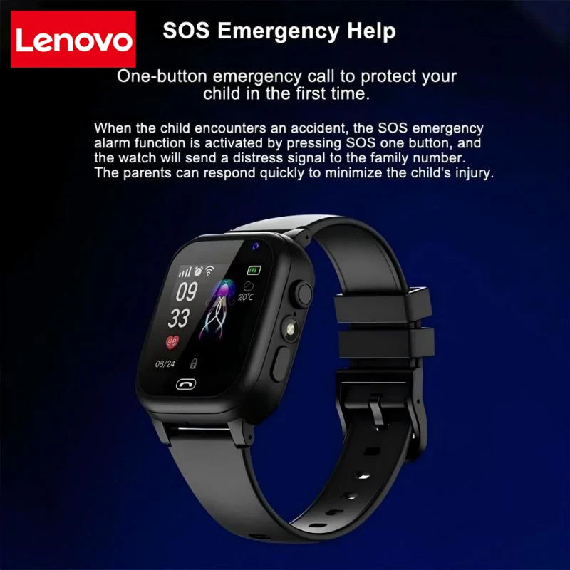 Active Smart Fit Lenovo Kids 4G Watch — GPS SOS, Video Call, Camera & Waterproof