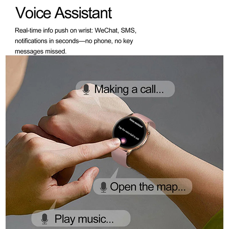 Active Smart Fit Voice Watch — Voice Assistant, BT Call, Music & Multi-Menu