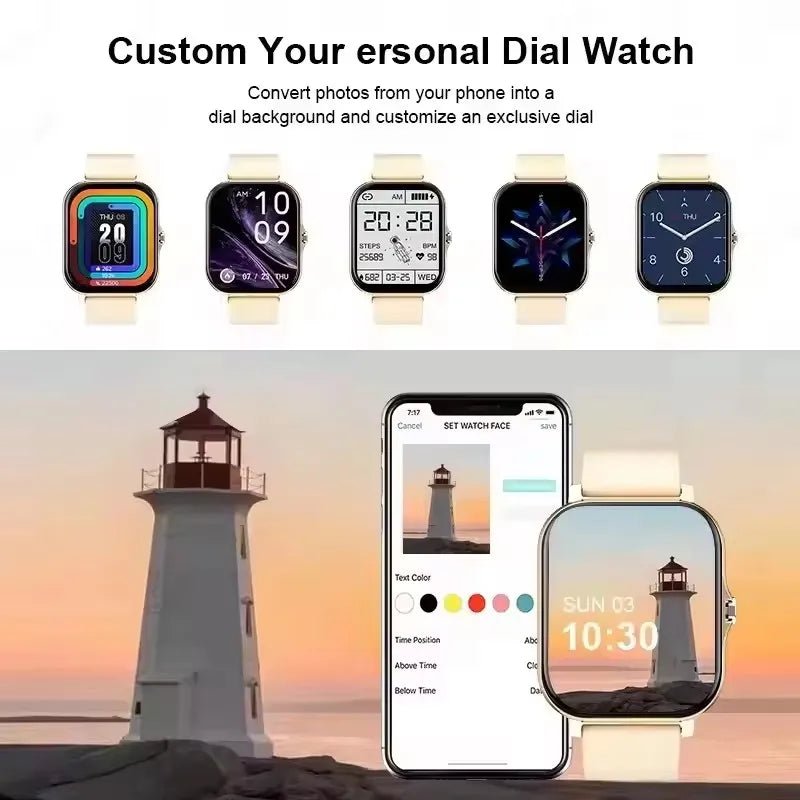 Active Smart Fit Touch Sport Watch — Bluetooth Call, Fitness Tracker & Digital Smartwatch