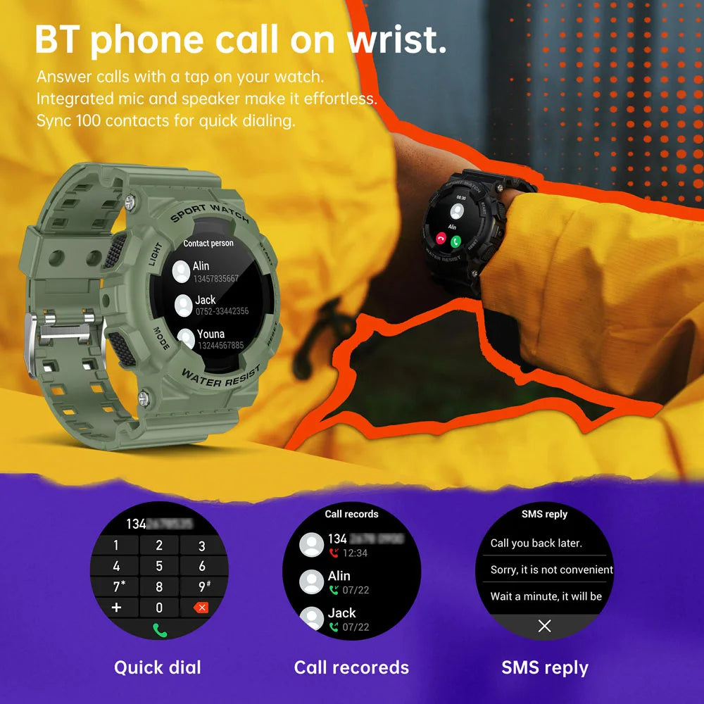 Active Smart Fit Korean Style Watch — BT Call, Fitness Tracker & Health Monitor
