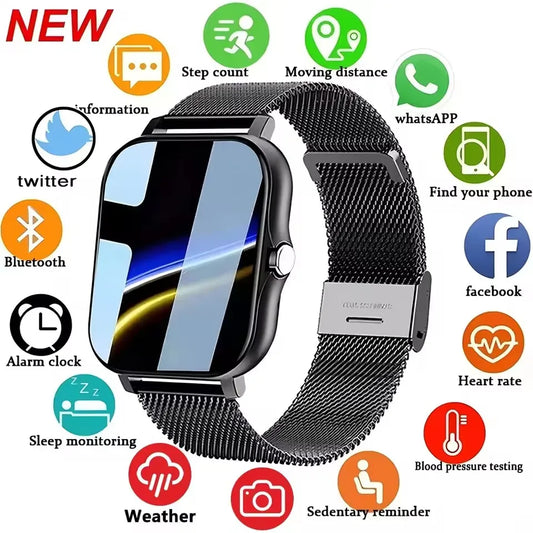 Active Smart Fit Touch Sport Watch — Bluetooth Call, Fitness Tracker & Digital Smartwatch