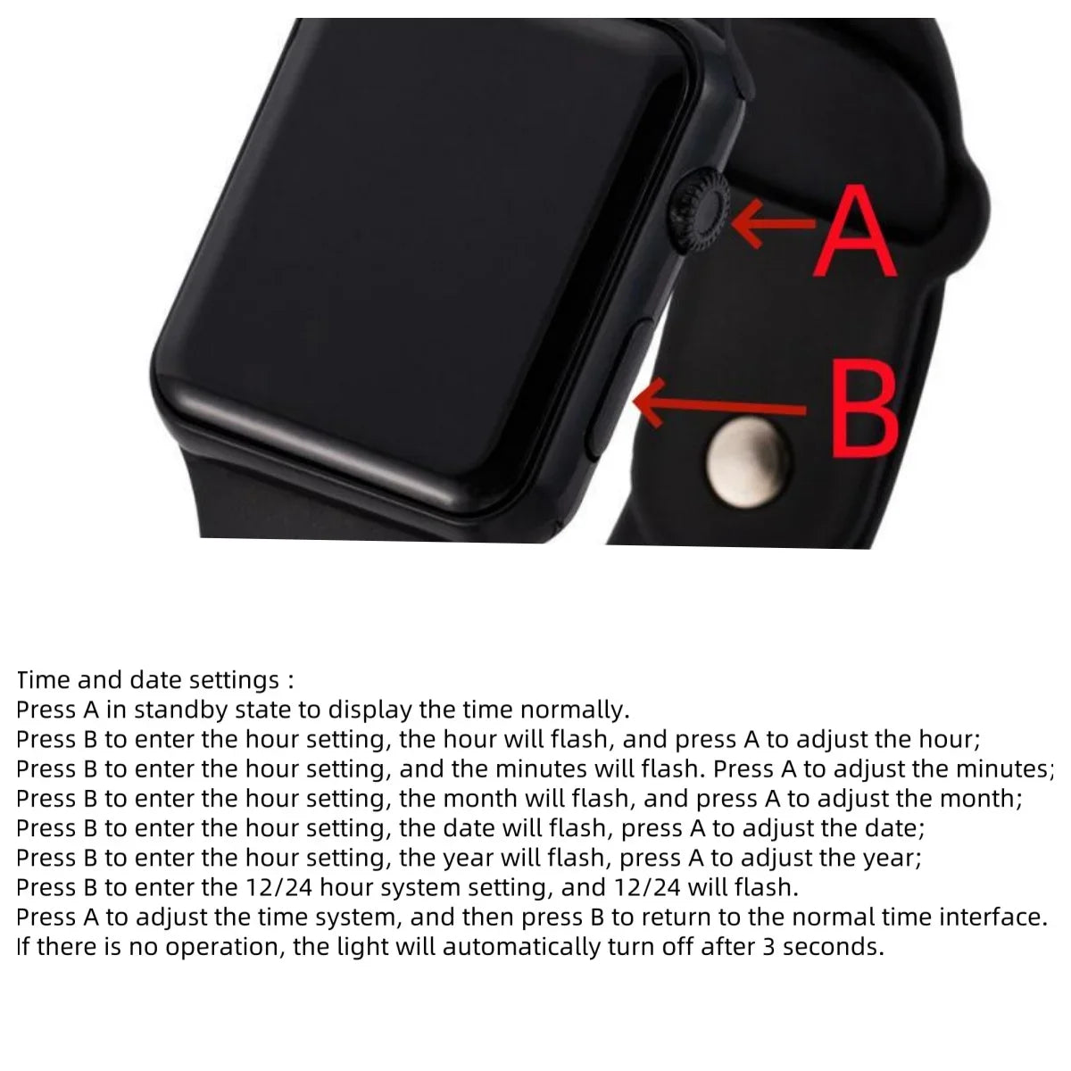 Active Smart Fit Classic LED Watch — Digital Sport Watch for Men & Women