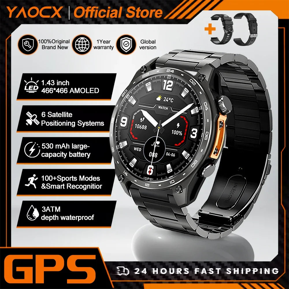 Active Smart Fit Navigator Watch — Built-in GPS Maps, MP3, Compass & 3ATM