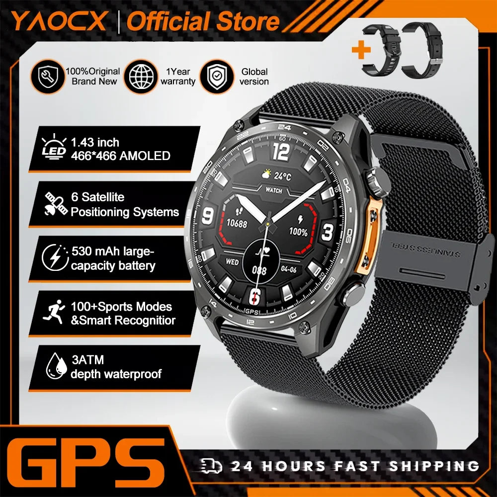 Active Smart Fit Navigator Watch — Built-in GPS Maps, MP3, Compass & 3ATM