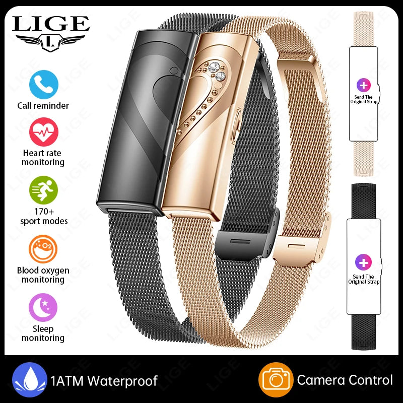 Active Smart Fit LIGE Couple Band — Real-time Health Monitor, Fitness Tracker & Waterproof