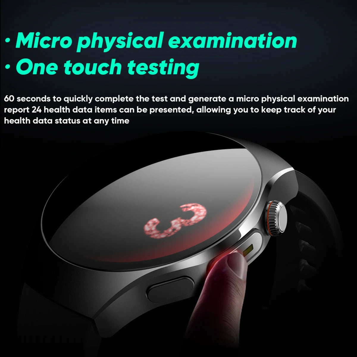 ECG Smartwatch VWAR Watch 5 1.56" AMOLED Uric Acid Blood lipids Blood Oxygen Smart Watch Men LED Flashlight for Android IOS