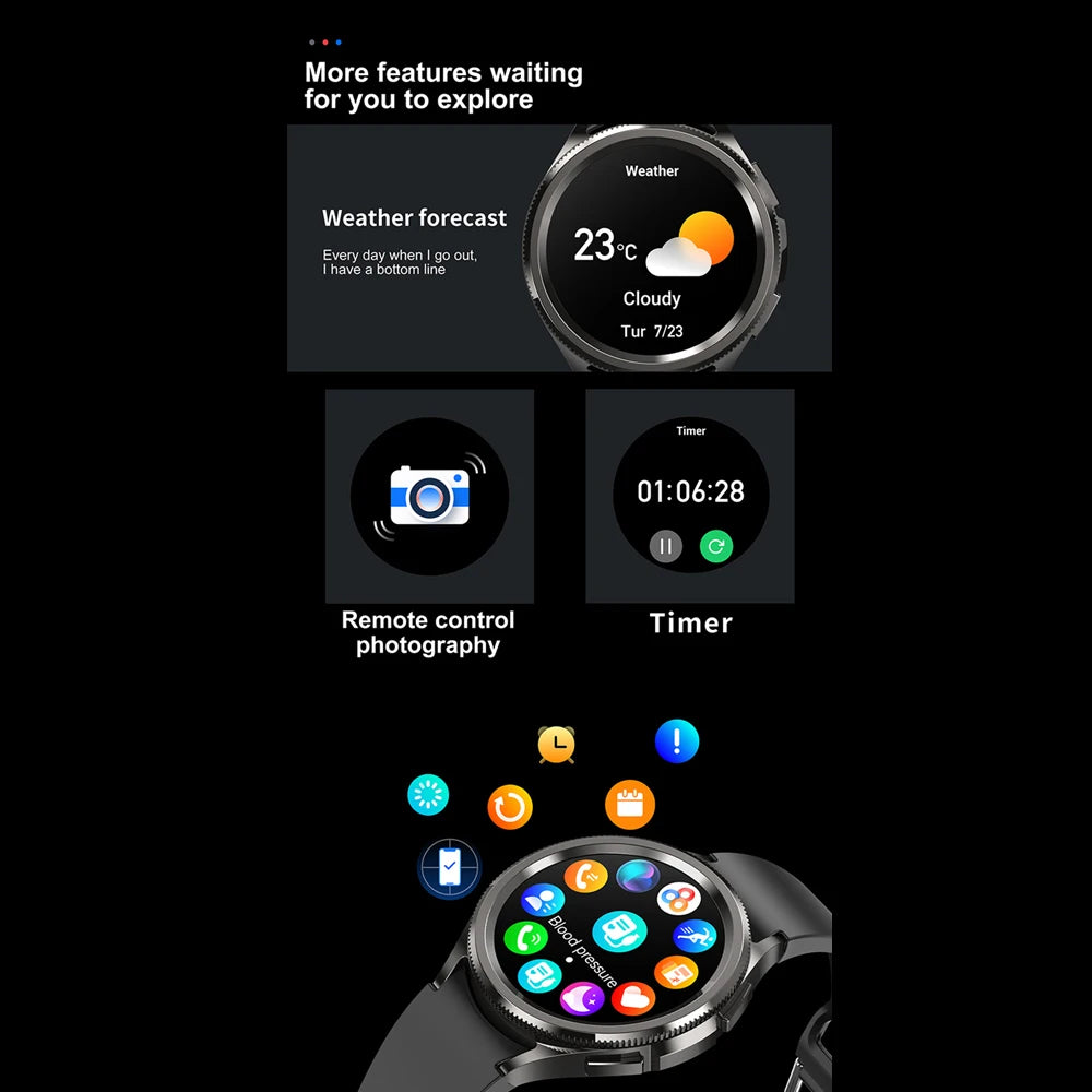 Active Smart Fit Classic Watch — Bluetooth Call, Full Touch Screen & Health Monitor