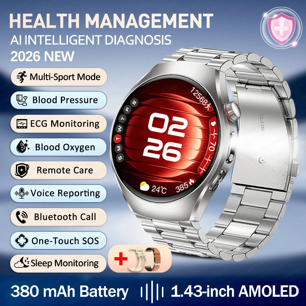 New ECG Smart Watch Micro Physical Examination Uric Acid Exercise Heart Rate Blood Pressure Blood Lipid BT Call Health Watch
