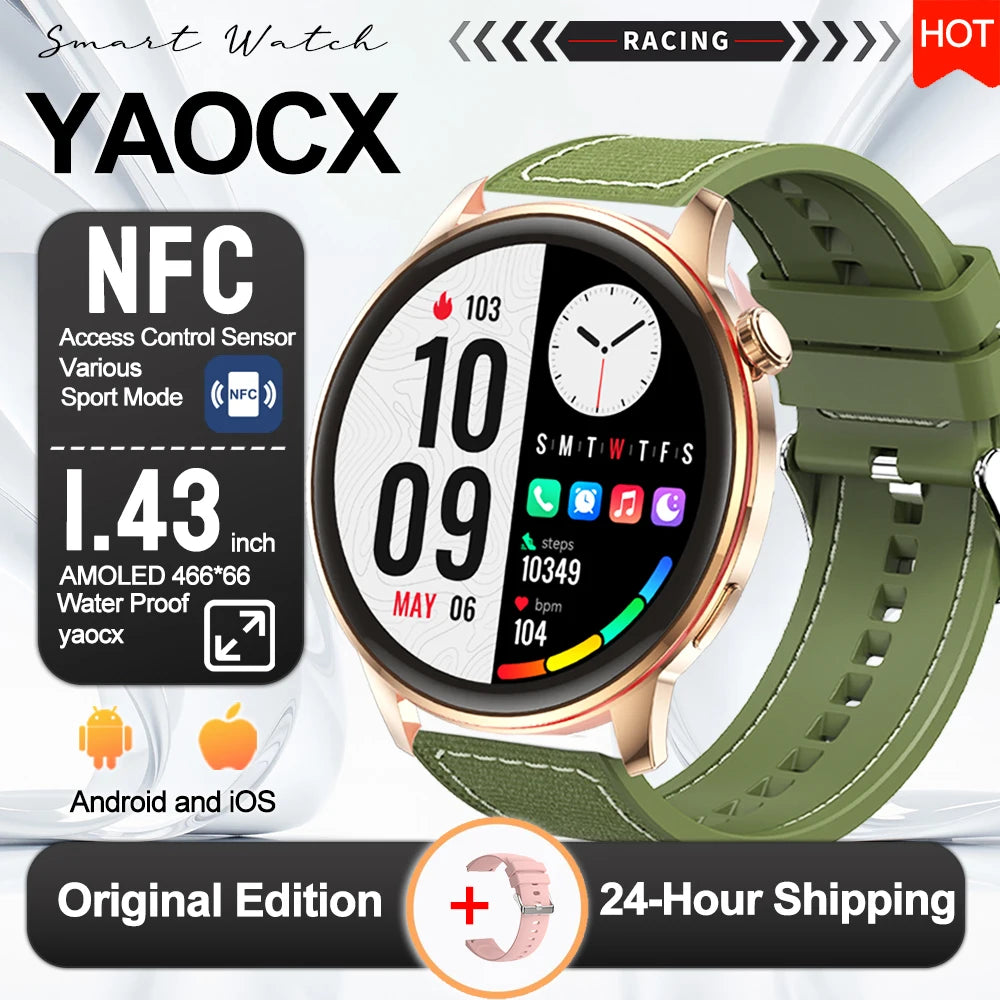 Active Smart Fit Voice Watch — Voice Assistant, BT Call, Music & Multi-Menu