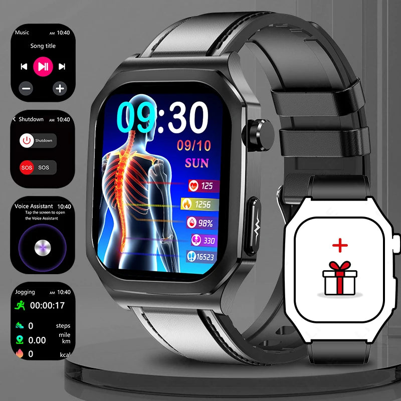 LIGE New AI Healthy Diagnose Smart Watch ECG PPG Blood Lipid Uric Acid Bluetooth Call Blood Pressure Health Smartwatch Men Women