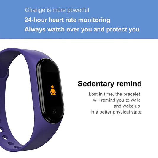 Active Smart Fit M4 Sport Band — Blood Pressure, Heart Rate & IP65 Waterproof