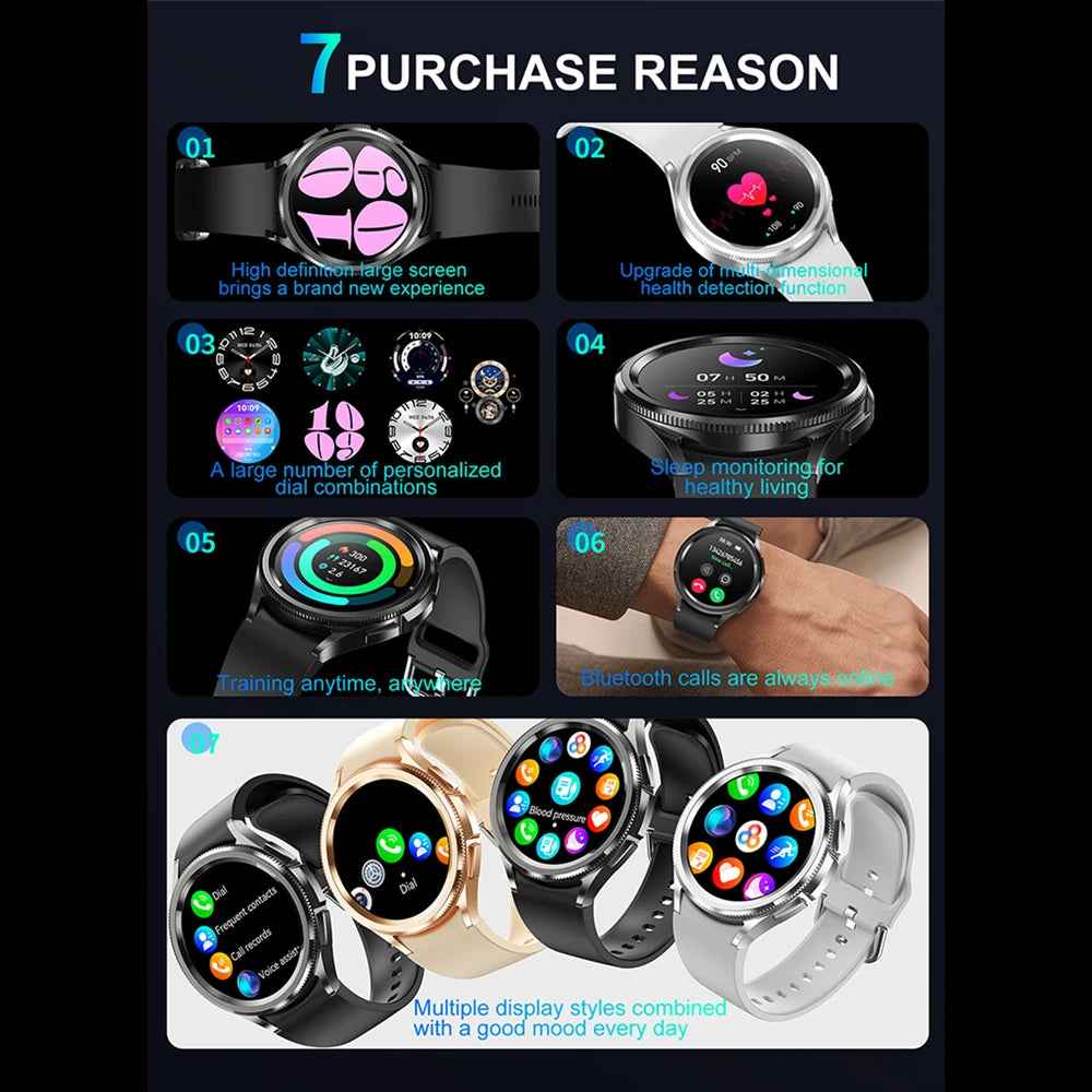 Active Smart Fit Classic Watch — Bluetooth Call, Full Touch Screen & Health Monitor