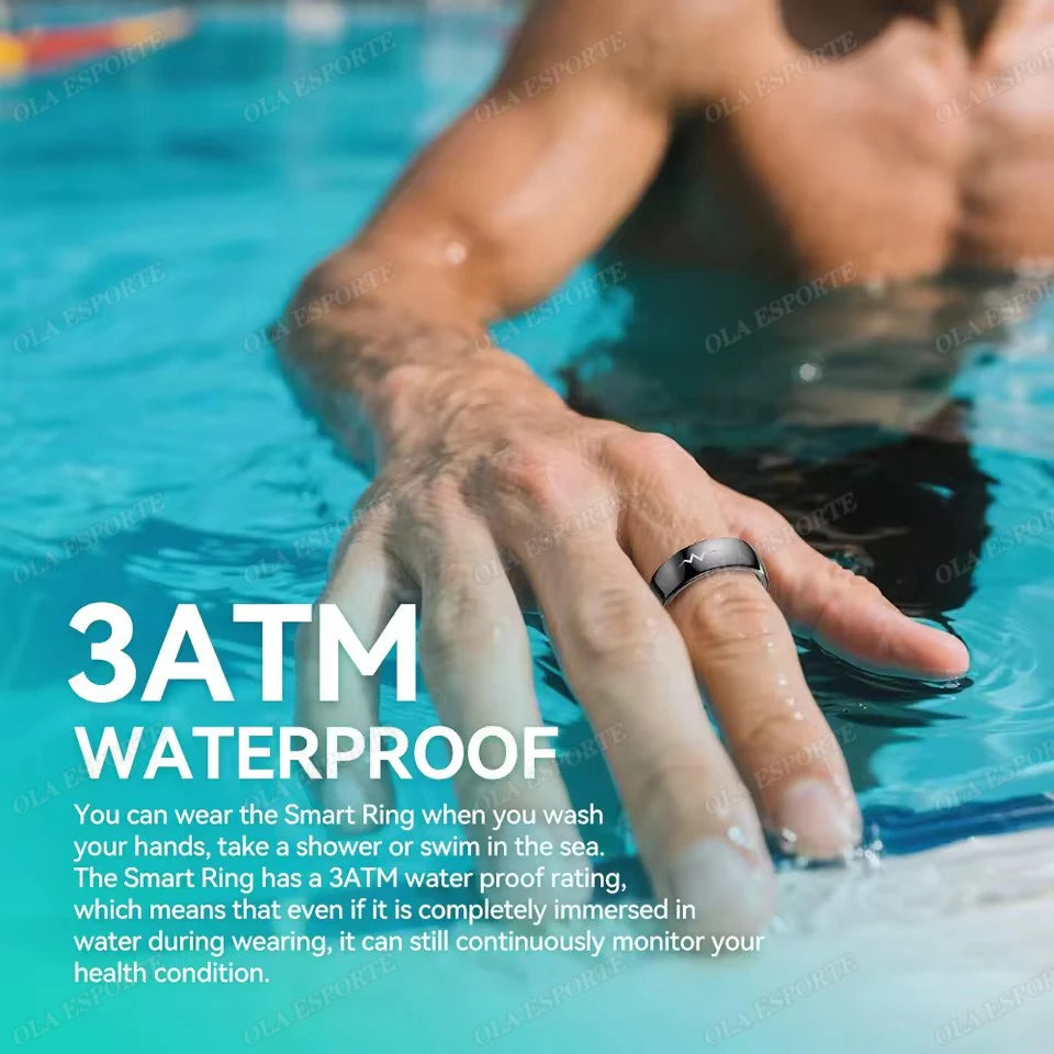 New ECG Monitor Smart Ring 2025 Heart Rate Blood Oxygen Health Monitoring Multi-sport Mode Temperature 3ATM Waterproof Smartring
