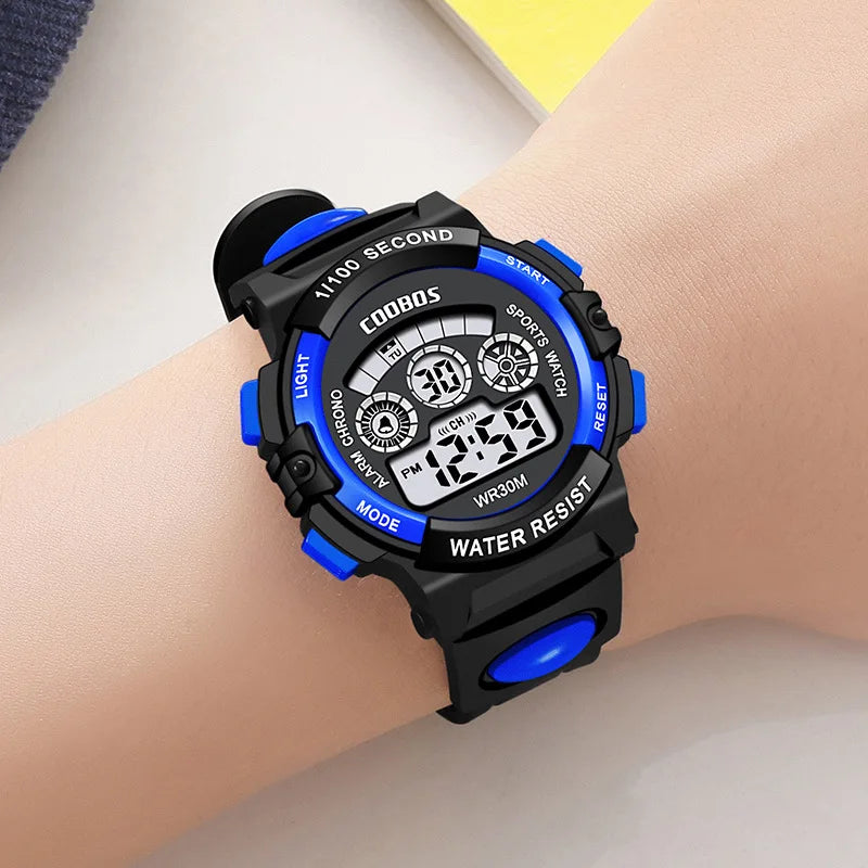 Active Smart Fit Kids LED Watch — Waterproof, Luminous Digital Sport Watch for Boys & Girls