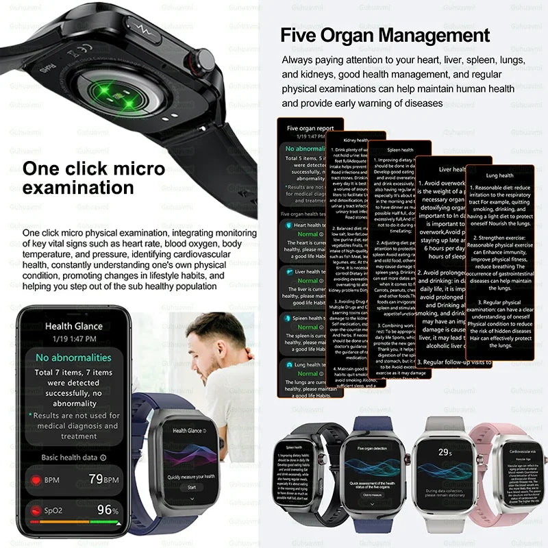 2025 New ECG Smart Watch Women BT Call Heart Rate Blood lipids Uric acid Health Monit Watches AI Voice 650mAh Sports Smartwatch