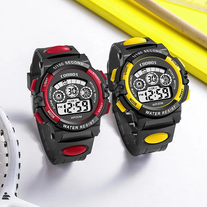 Active Smart Fit Kids LED Watch — Waterproof, Luminous Digital Sport Watch for Boys & Girls