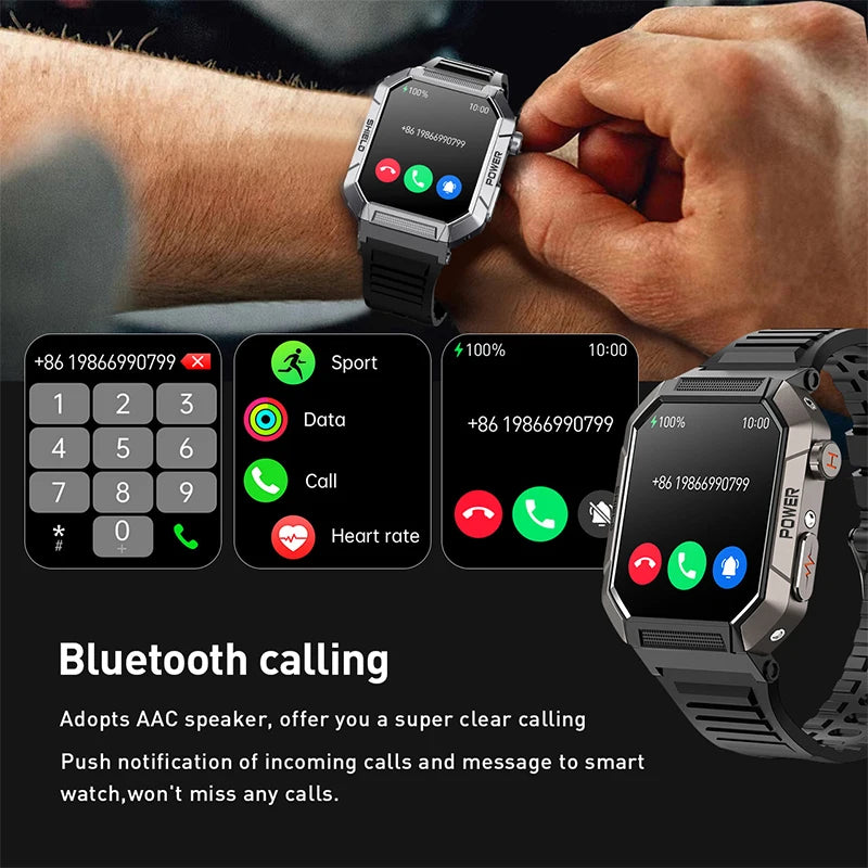 2026 Health Smart Watch ECG+PPG Heart Rate Blood Oxygen blood Pressure Monitoring IP68 Bluetooth Call GPS Trajectory Smartwatch