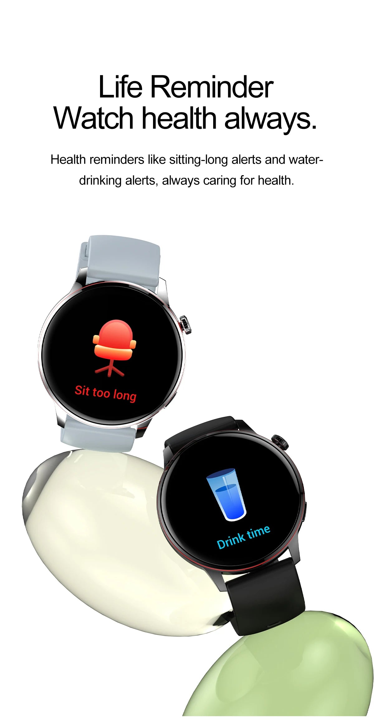 Active Smart Fit Voice Watch — Voice Assistant, BT Call, Music & Multi-Menu