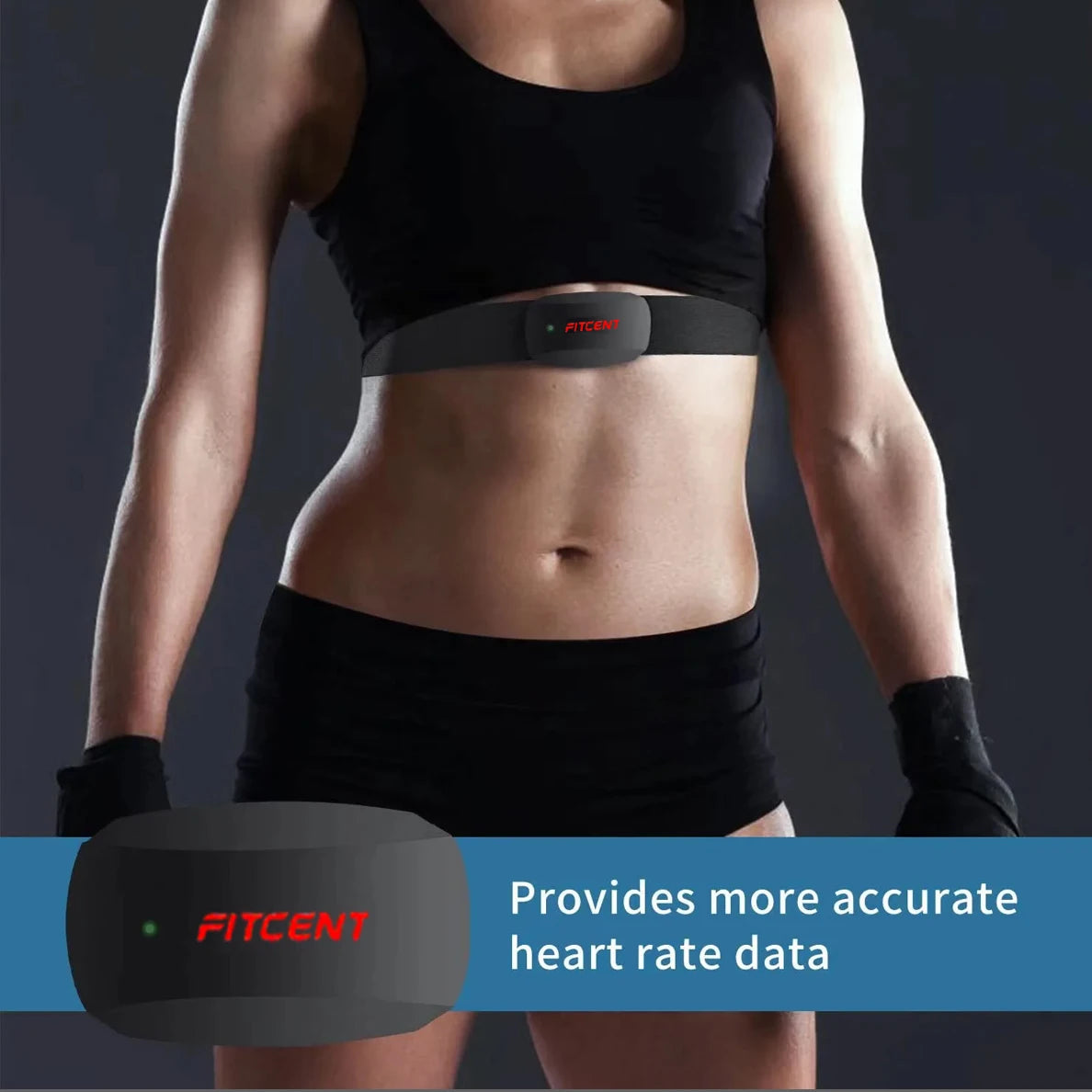 Heart Rate Monitor Chest Strap Bluetooth 5.0 ANT+ IP67 Waterproof Heart Rate Sensor Belt Real-Time Heart Rate Data and Runninng