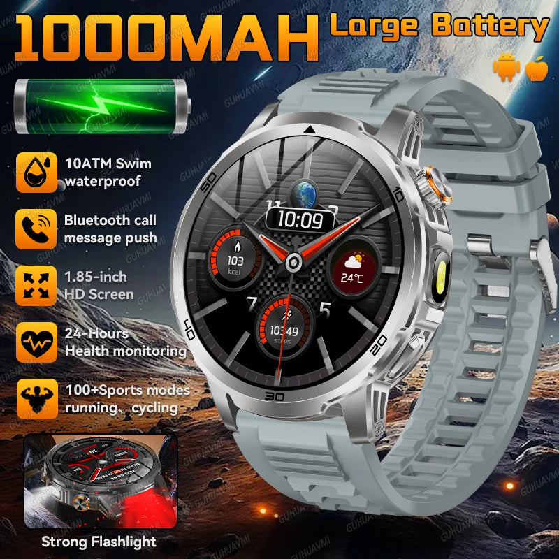 Active Smart Fit Pulse Watch — 1.85" Full Touch, Bluetooth Call & Fitness Tracker