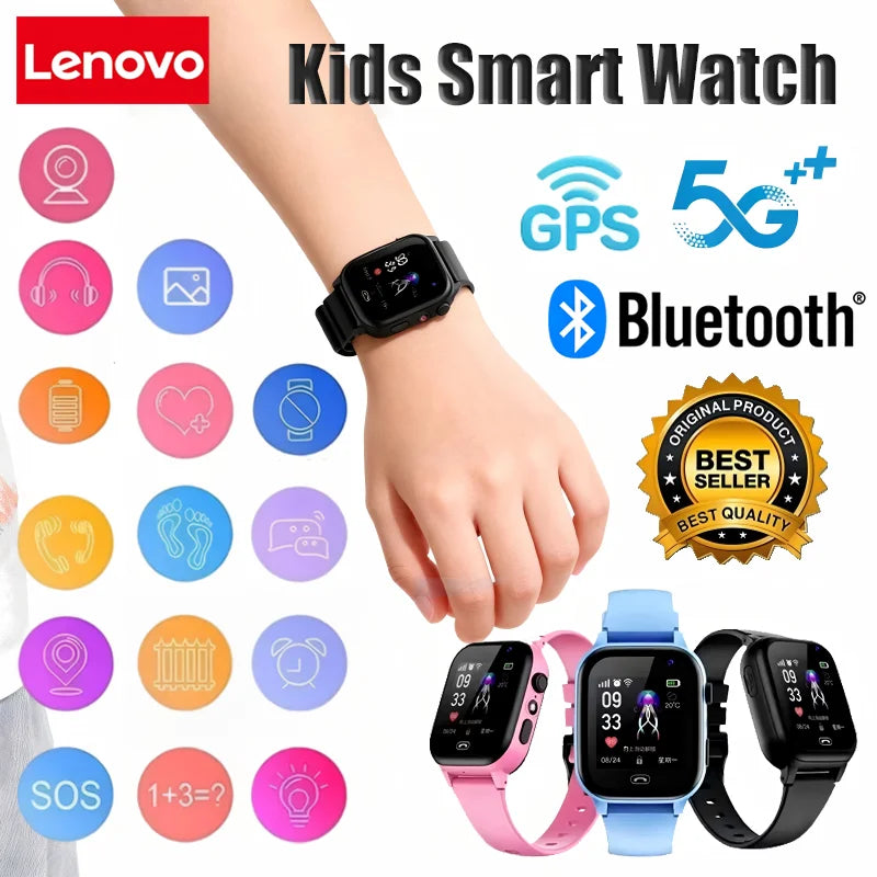 Active Smart Fit Lenovo Kids 4G Watch — GPS SOS, Video Call, Camera & Waterproof