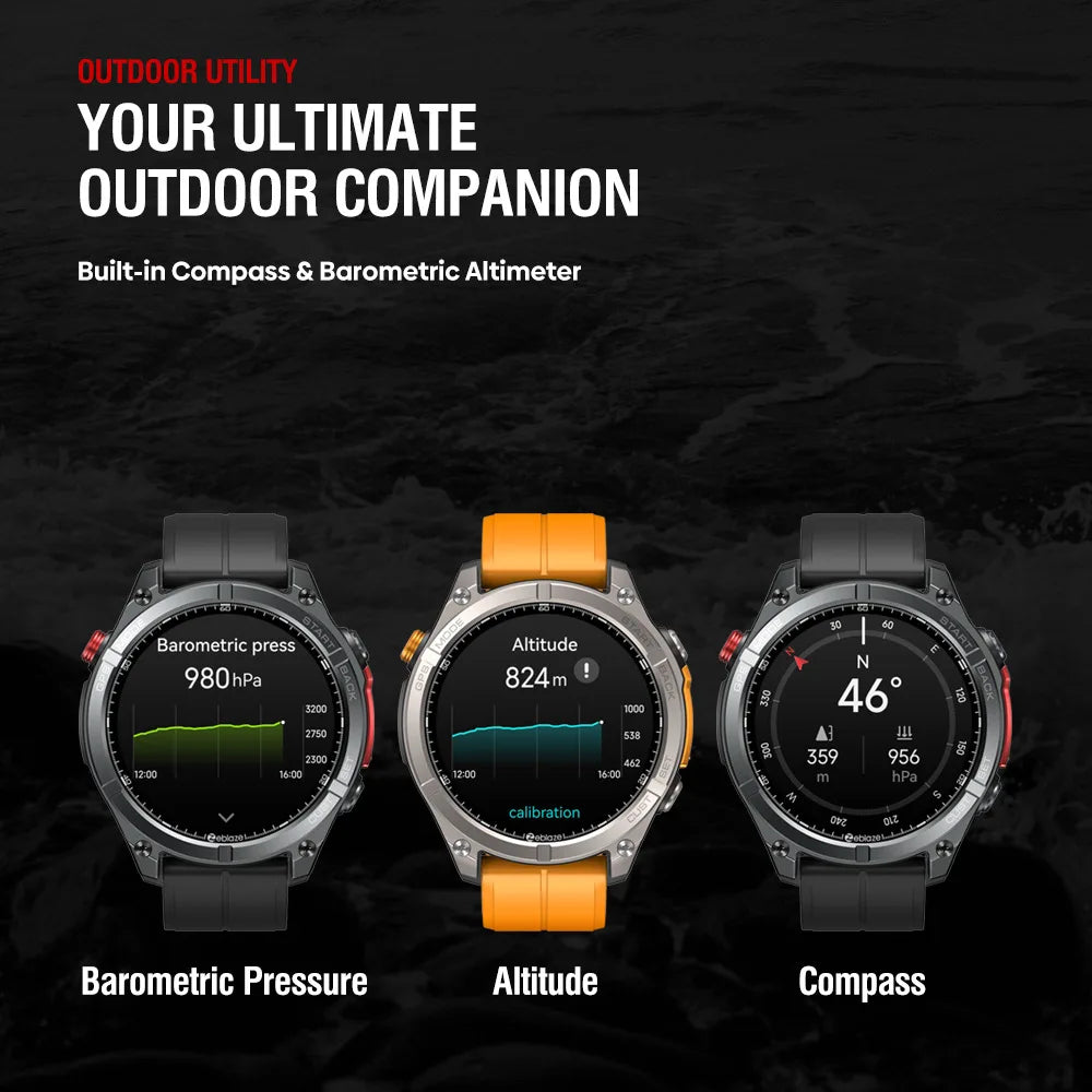 Active Smart Fit Zeblaze Stratos 4 — GPS, Compass, Altimeter, Flashlight & BT Call
