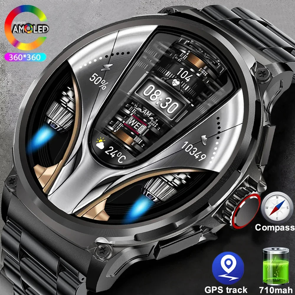 Active Smart Fit GPS Pro Watch — 1.85" HD, Bluetooth Call & Heart Monitor