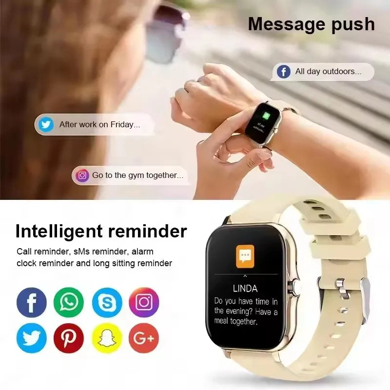 Active Smart Fit Touch Sport Watch — Bluetooth Call, Fitness Tracker & Digital Smartwatch