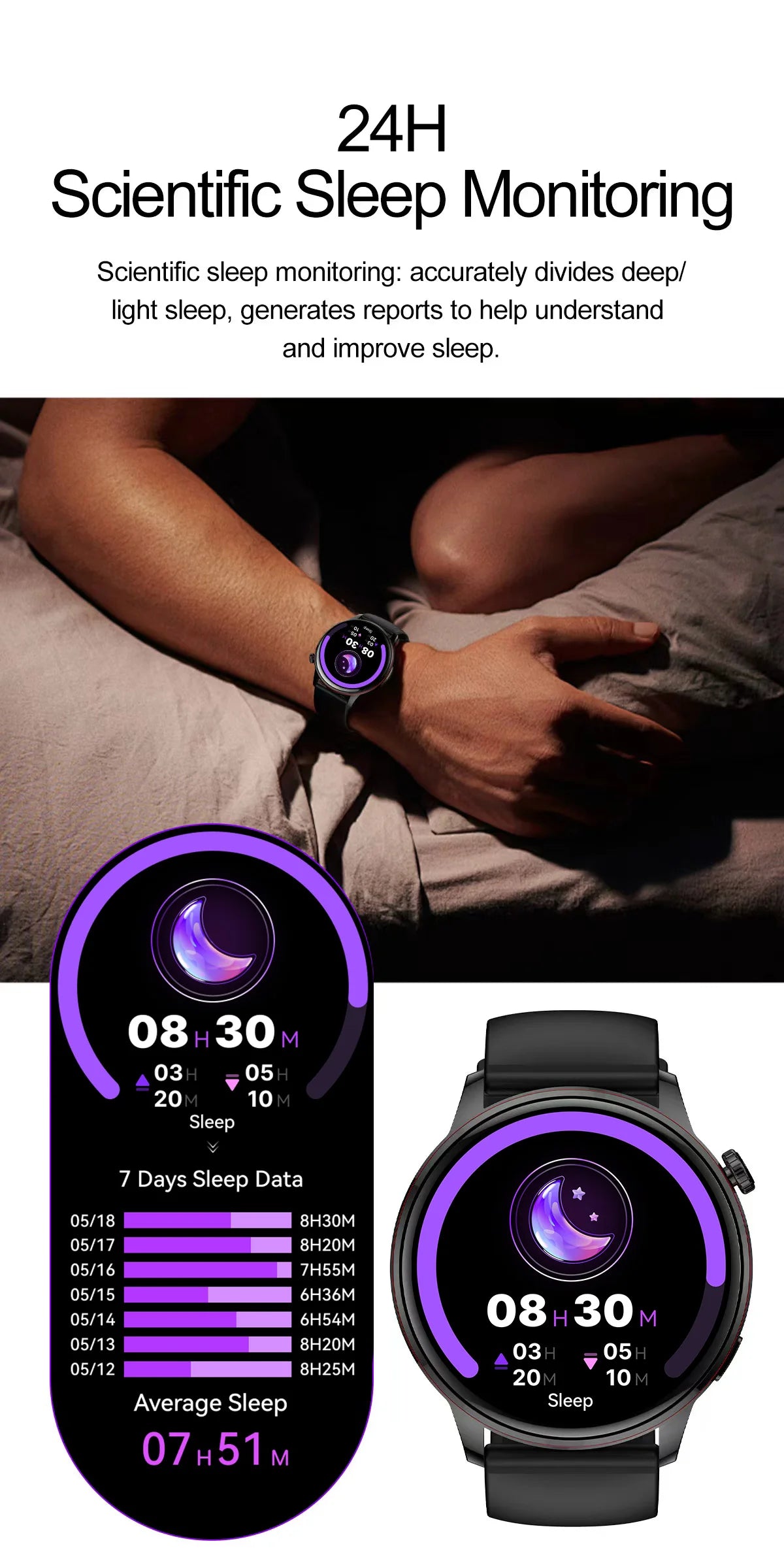 Active Smart Fit Voice Watch — Voice Assistant, BT Call, Music & Multi-Menu