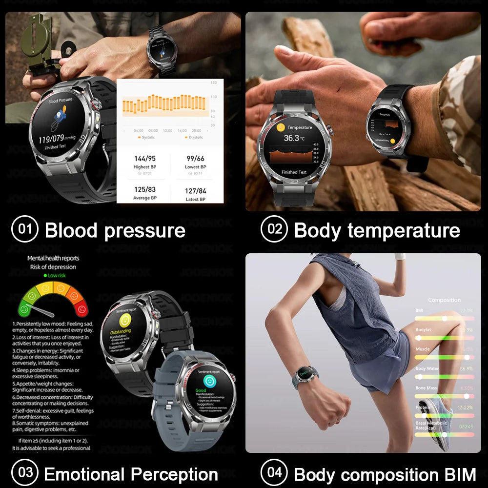 ECG+PPG Smart Watch Men Blood Pressure Uric Acid Blood Fat BT HD Call Health Sports Waterproof Smartwatch Women For Android IOS
