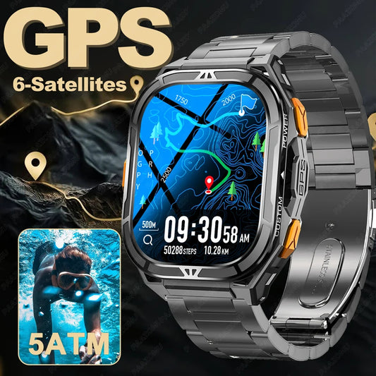 Active Smart Fit GPS Ultra Watch — 1.96" AMOLED, 5ATM Waterproof & Bluetooth Call