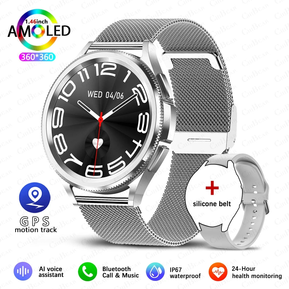 Active Smart Fit Classic Watch — Bluetooth Call, Full Touch Screen & Health Monitor