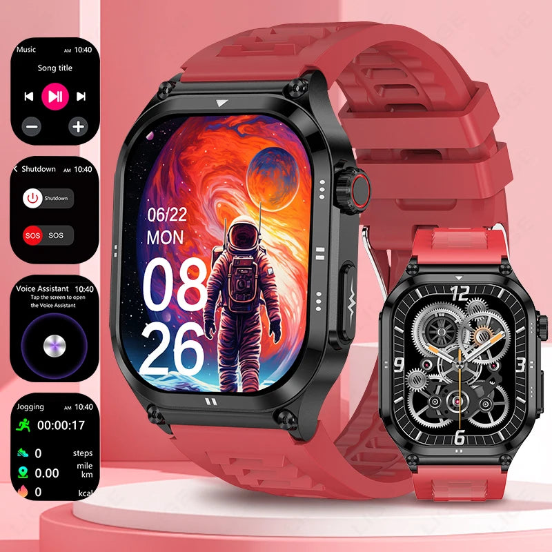 LIGE ECG+PPG Smart Watch Blood Lipid Uric Acid AI Diagnostic Detector Body Temperature Health Monitor Smartwatch Men Women New
