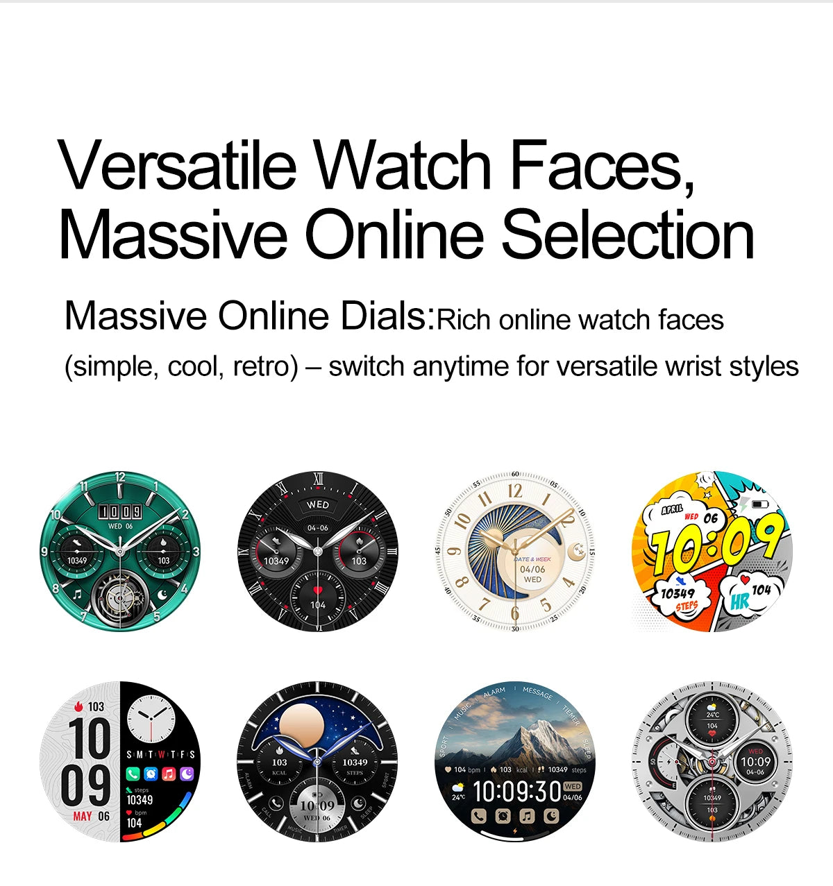 Active Smart Fit Voice Watch — Voice Assistant, BT Call, Music & Multi-Menu