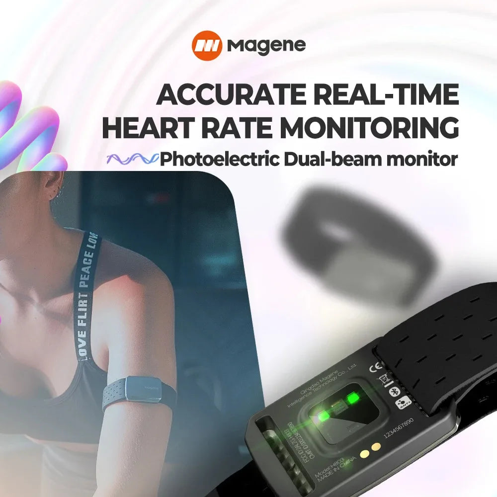 Magene H803 Heart Rate Armband Monitor Dual Mode Bluetooth ANT H803 Sensor Arm Wrist Strap Fitness Heart Tracker Health Exercise