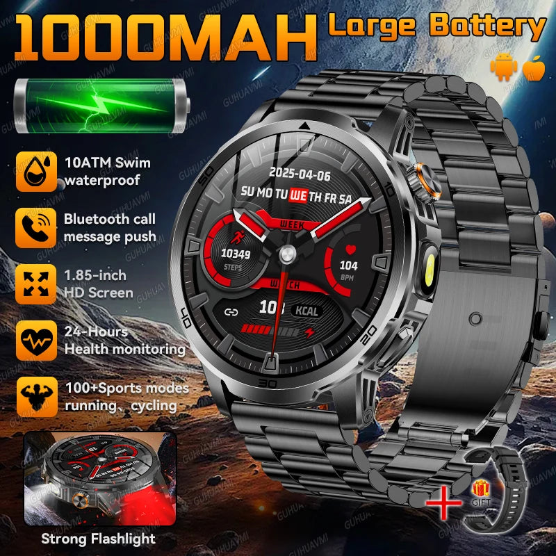 Active Smart Fit Pulse Watch — 1.85" Full Touch, Bluetooth Call & Fitness Tracker